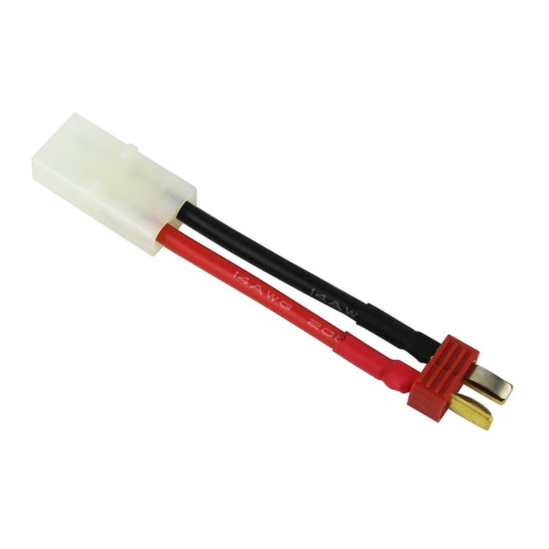 OliYin 3pcs Male Anti-skid T-plugs to plug for Tamiya Female Connector Adapter Cable 14awg 1.96in for Lipo Charger(pack of 3) - Image 3